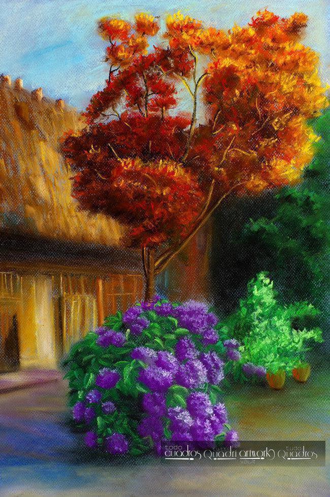 Jardín florido, Óleo Floral