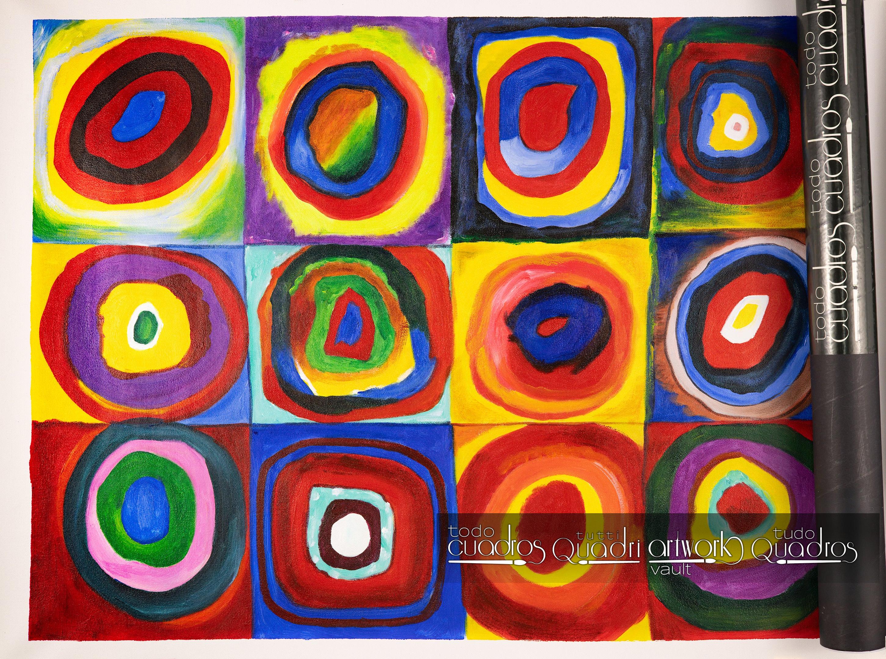 Estudio de color con cuadrados, Kandinsky