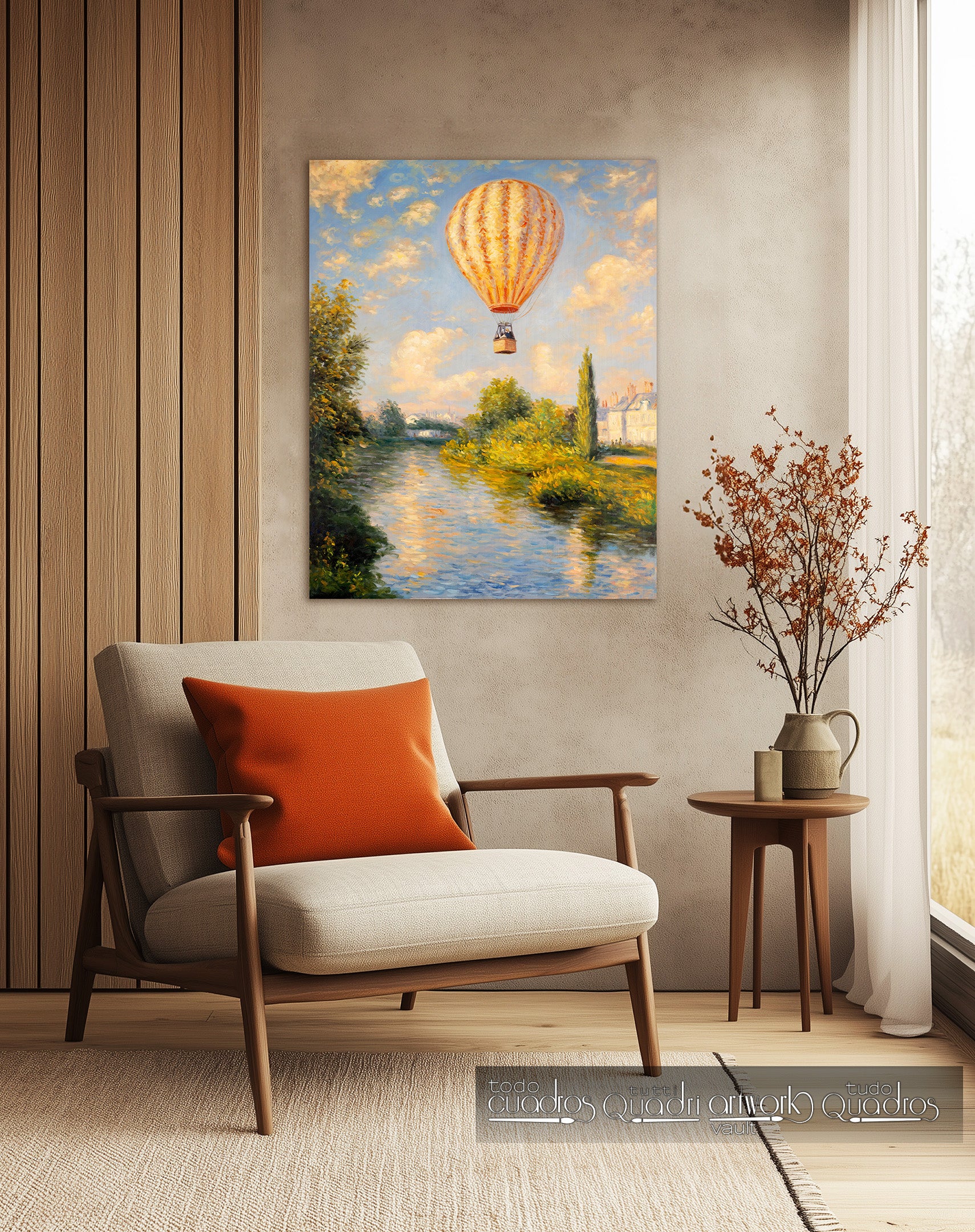 Viaje entre las nubes, estilo monet