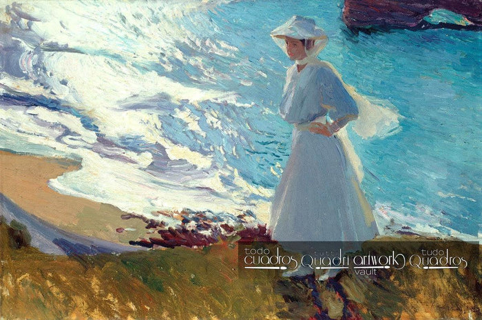 María en la playa de Biarritz, Sorolla