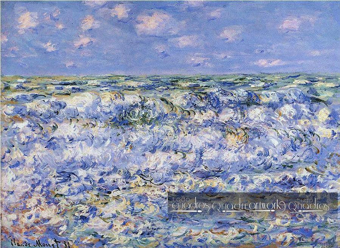 Olas rompiendo, Monet