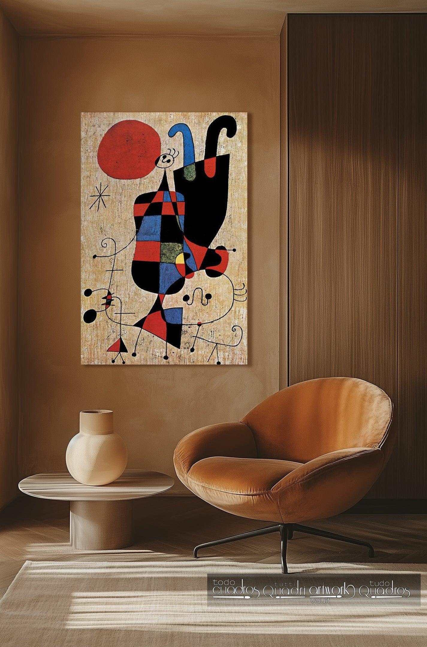 Perro frente al sol, Miró