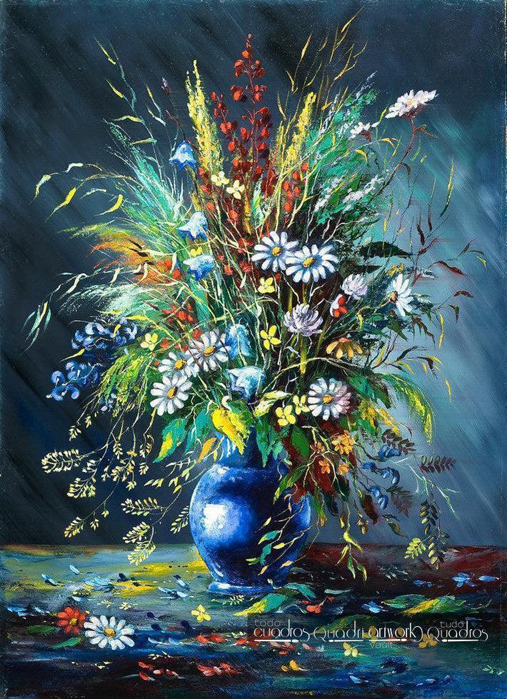 Chispas de neón, Óleo Floral
