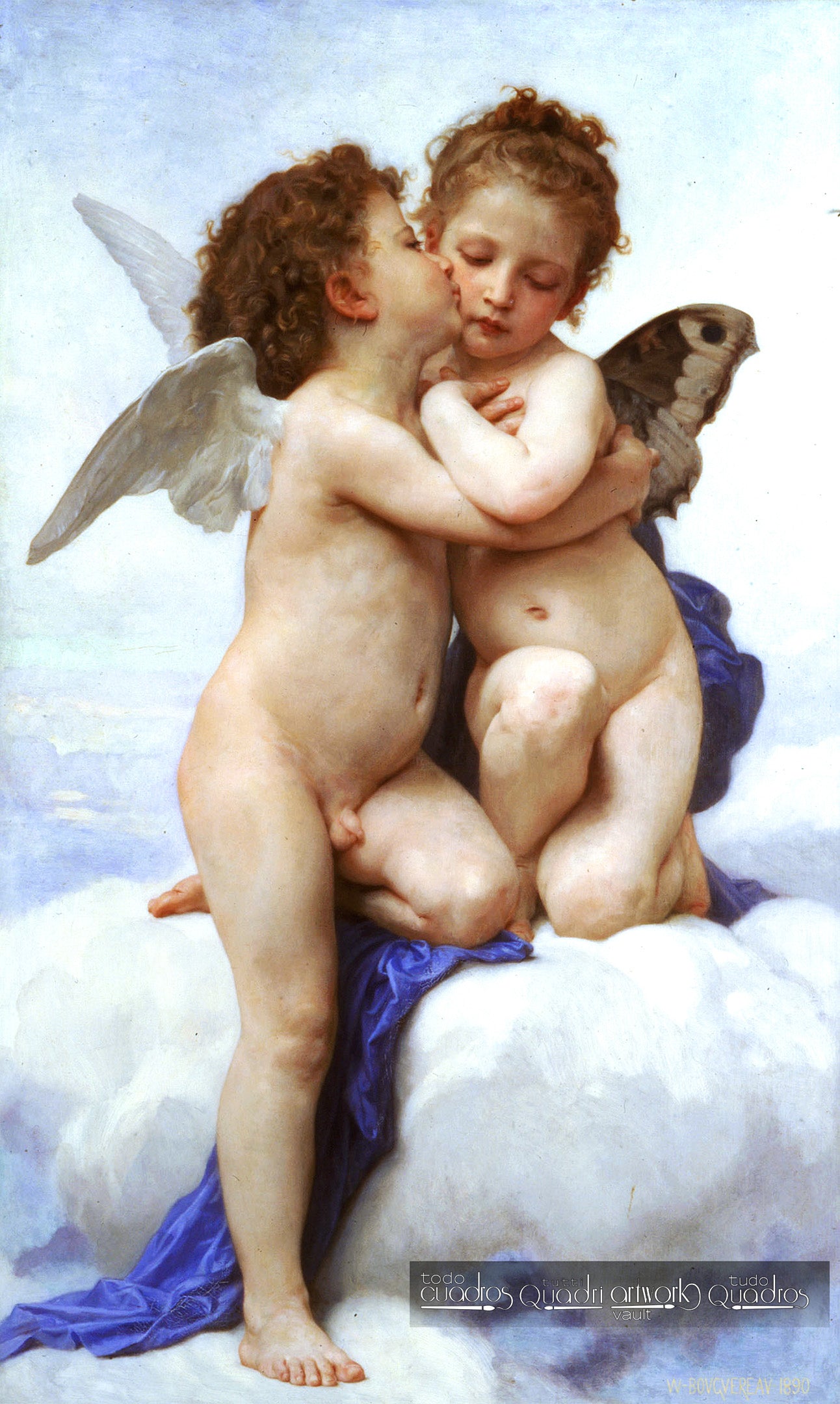 Cupido y Psique, niños. Bouguereau