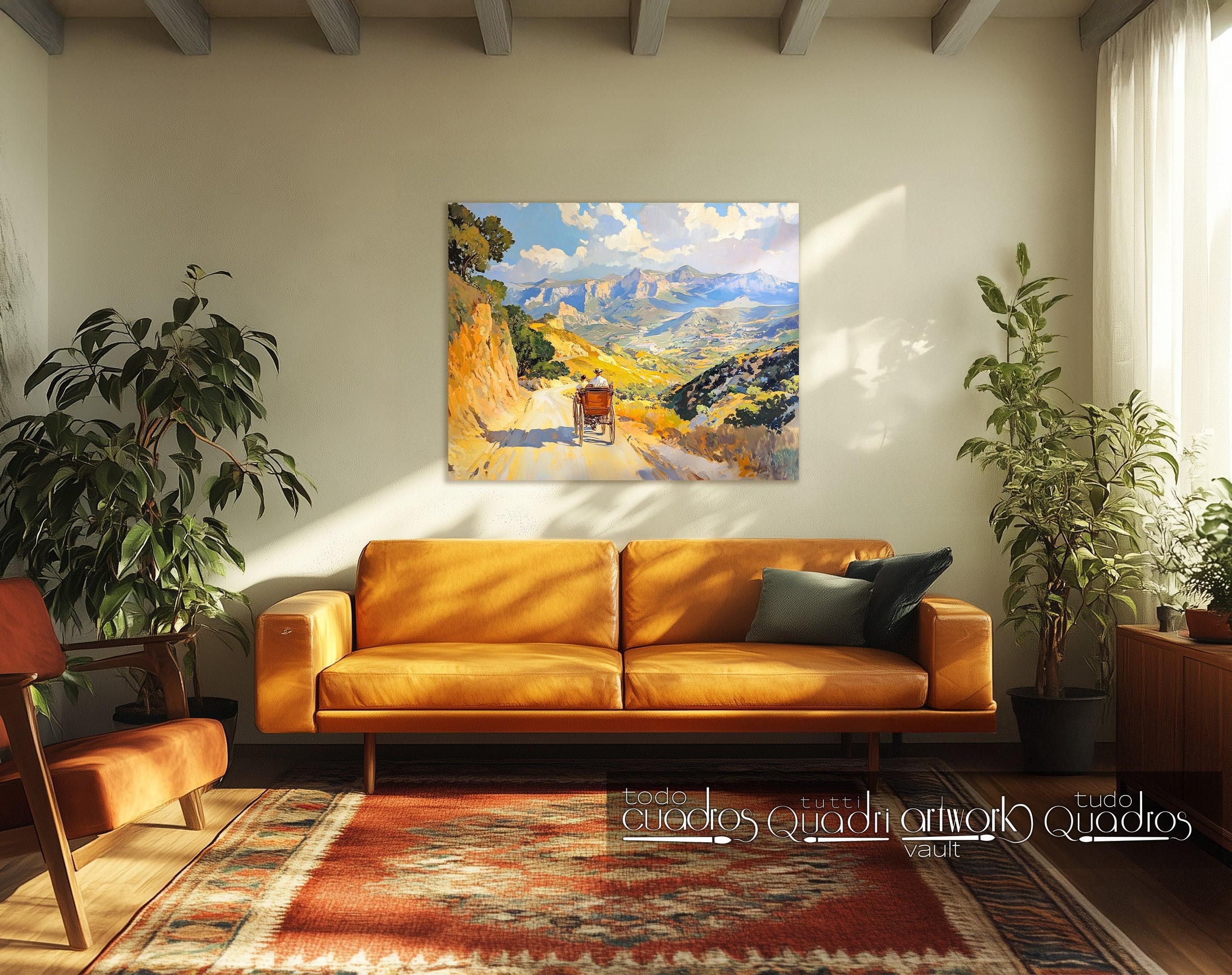Camino entre montañas, estilo Sorolla