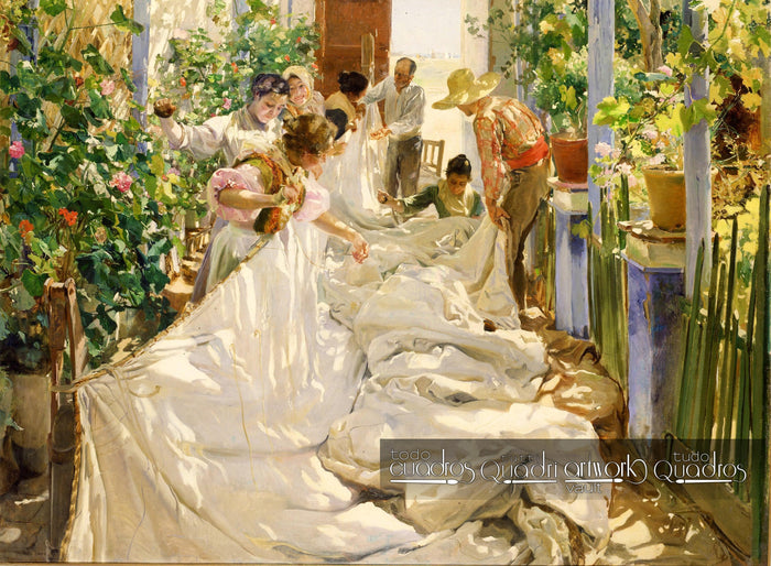 Cosiendo la vela, Sorolla
