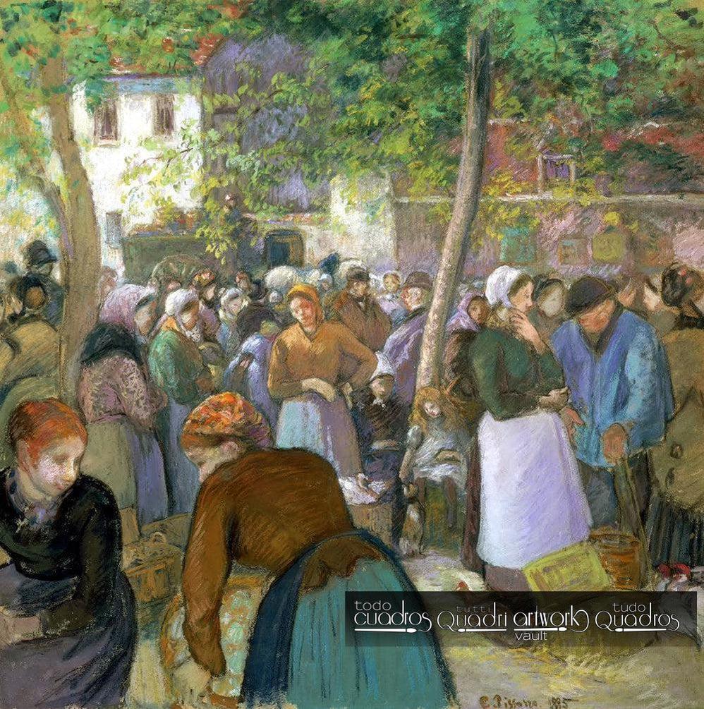Mercado de aves en Gisors, Pissarro