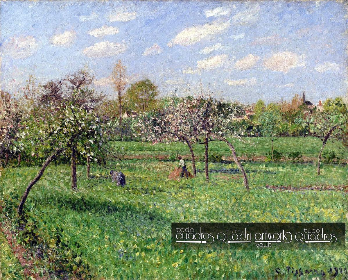 Primavera al Alba y Nublado, Pissarro