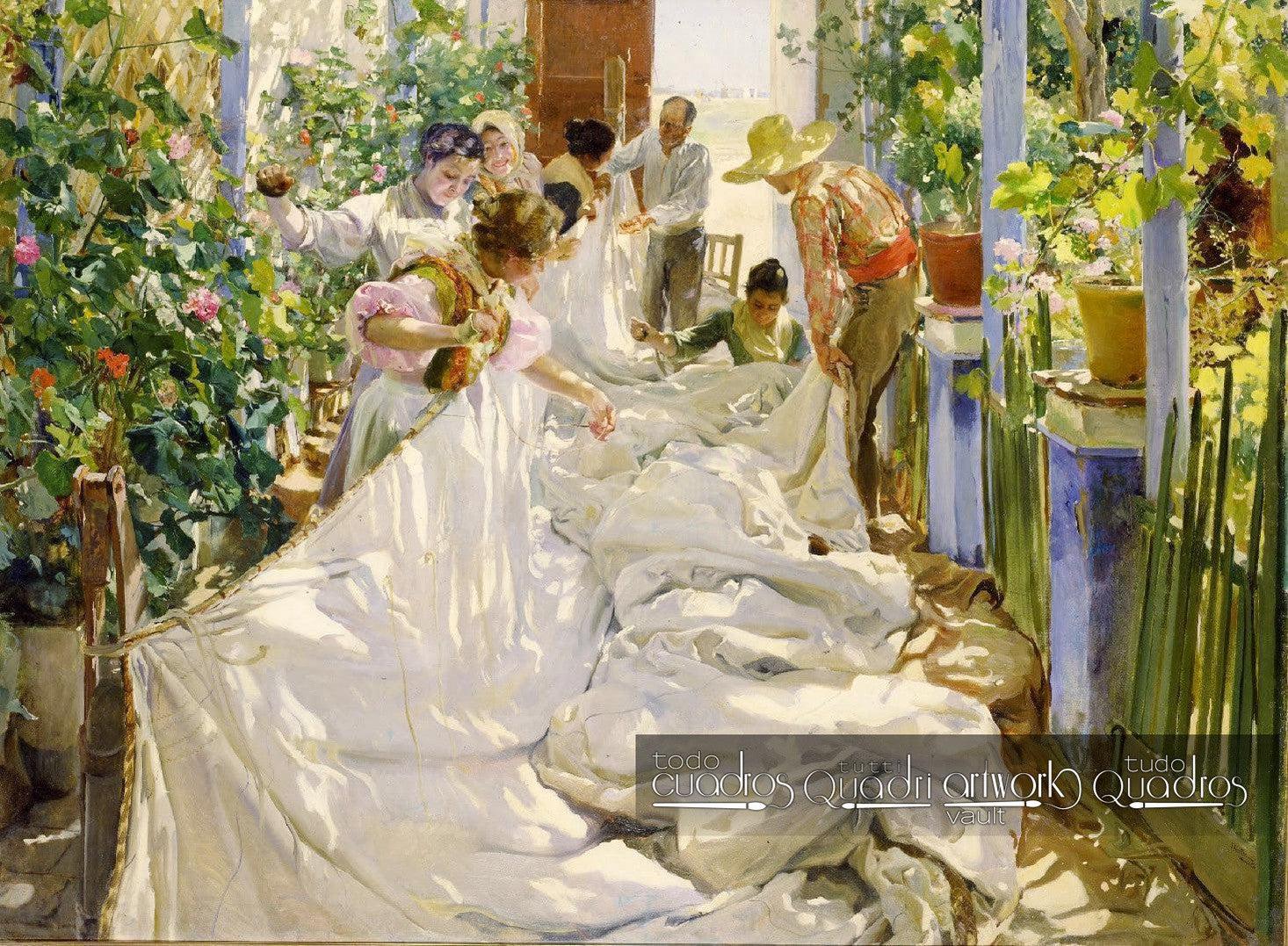 Cosiendo la vela, Sorolla