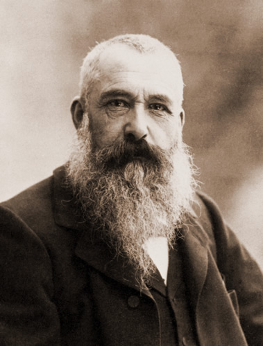 Autorretrato de Claude Monet en sepia.