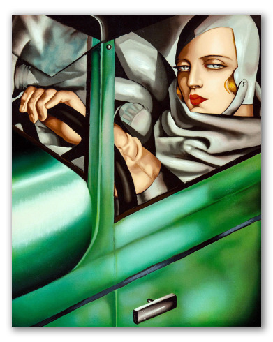 Autorretrato en el Bugatti verde